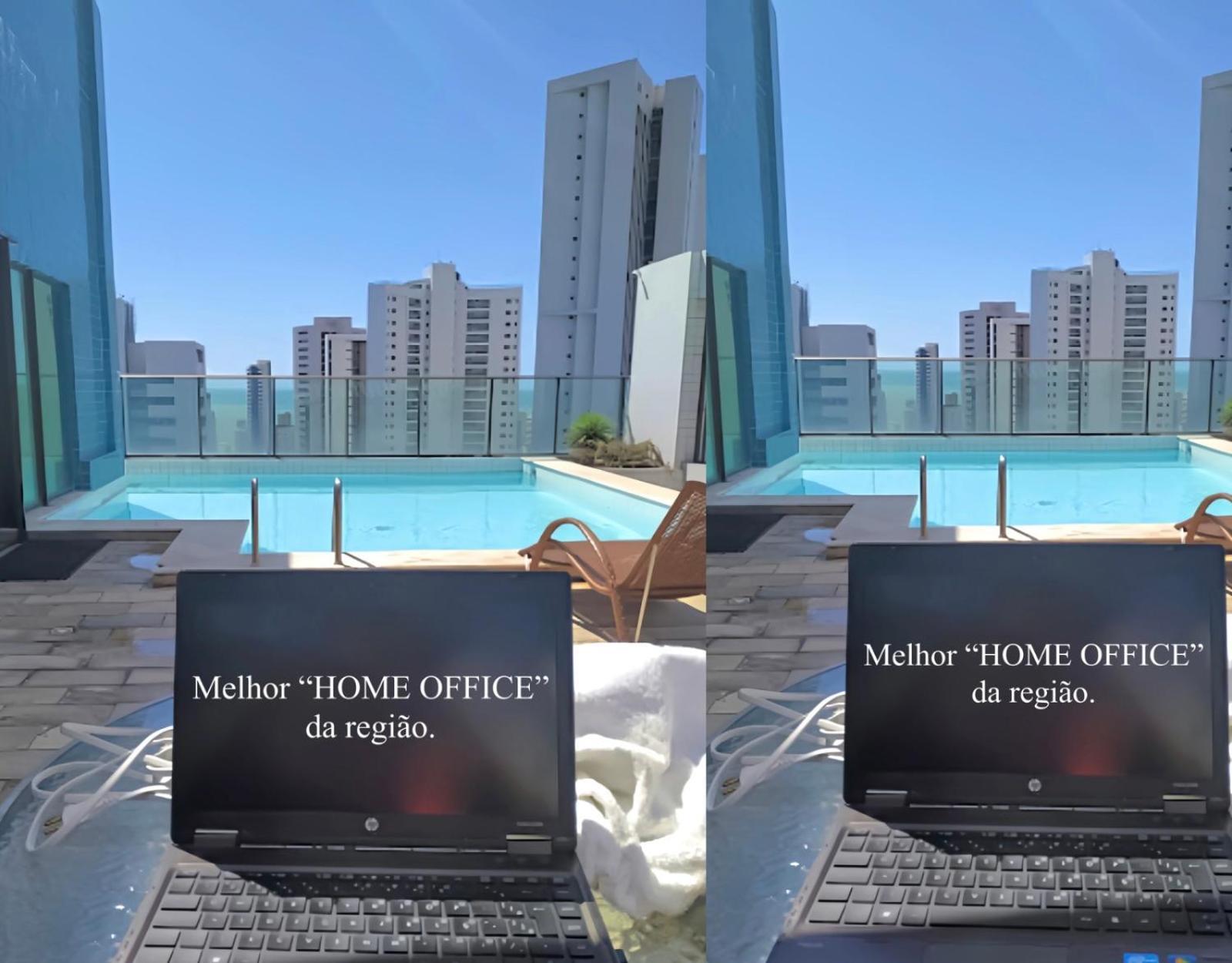 Flat Piscina No Rooftop Aluguel Temporada Em Recife Exterior photo
